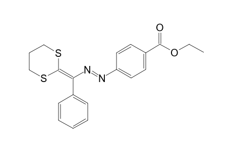 (E)-Ethyl 4-(((1,3-dithian-2-ylidene)(phenyl)methyl)diazenyl)benzoate
