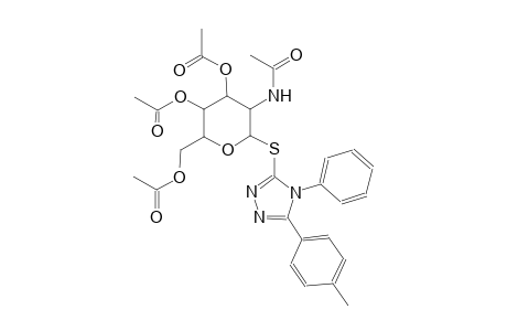 beta-D-glucopyranoside, 5-(4-methylphenyl)-4-phenyl-4H-1,2,4-triazol-3-yl 2-(acetylamino)-2-deoxy-1-thio-, 3,4,6-triacetate