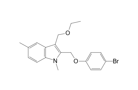 2-[(p-bromophenoxy)methyl]-1,5-dimethyl-3-(ethoxymethyl)indole