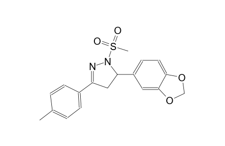 5-(1,3-benzodioxol-5-yl)-3-(4-methylphenyl)-1-(methylsulfonyl)-4,5-dihydro-1H-pyrazole