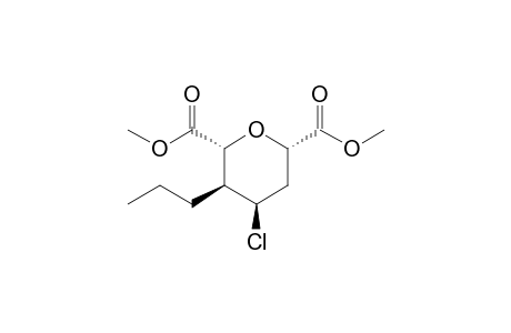 rel-(2R,3S,4R,6S)-2,6-Dicarbomethoxy-4-chloro-3-propylterahydropyran