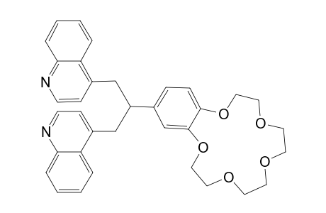4-[2-(2,3,5,6,8,9,11,12-Octahydro-1,4,7,10,13-benzopentaoxacyclopentadecin-15-yl)-3-(4-quinoliyl)propyl]quinoline