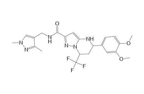 5-(3,4-dimethoxyphenyl)-N-[(1,3-dimethyl-1H-pyrazol-4-yl)methyl]-7-(trifluoromethyl)-4,5,6,7-tetrahydropyrazolo[1,5-a]pyrimidine-2-carboxamide