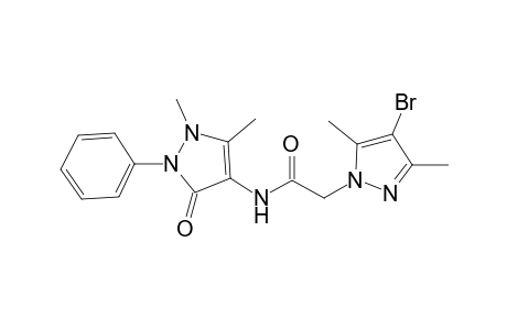 2-(4-Bromo-3,5-dimethyl-1H-pyrazol-1-yl)-N-(1,5-dimethyl-3-oxo-2-phenyl-2,3-dihydro-1H-pyrazol-4-yl)acetamide