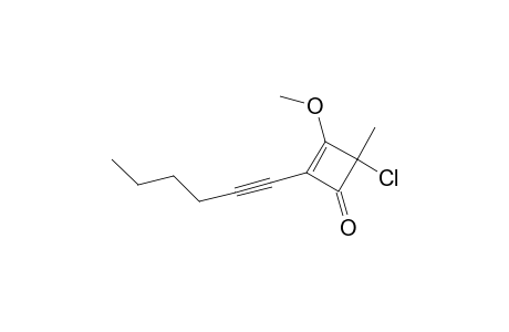 4-Chloro-2-(1-hexynyl)-3-methoxy-4-methyl-2-cyclobuten-1-one