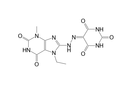 2,4,5,6(1H,3H)-pyrimidinetetrone 5-[(7-ethyl-3-methyl-2,6-dioxo-2,3,6,7-tetrahydro-1H-purin-8-yl)hydrazone]
