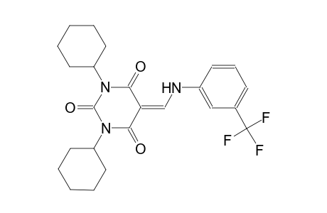 1,3-dicyclohexyl-5-{[3-(trifluoromethyl)anilino]methylene}-2,4,6(1H,3H,5H)-pyrimidinetrione