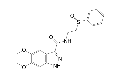 5,6-dimethoxy-N-[2-(phenylsulfinyl)ethyl]-1H-indazole-3-carboxamide