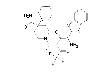 (Z)-1'-(3-(1-(benzo[d]thiazol-2-yl)hydrazinecarbonyl)-5,5,5-trifluoro-4-oxopent-2-en-2-yl)-[1,4'-bipiperidine]-4'-carboxamide