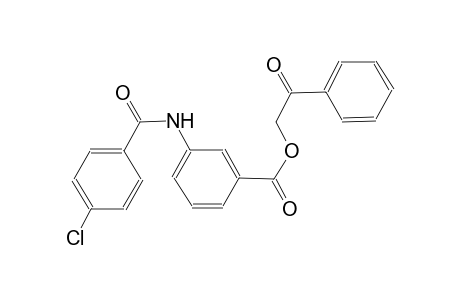 benzoic acid, 3-[(4-chlorobenzoyl)amino]-, 2-oxo-2-phenylethyl ester