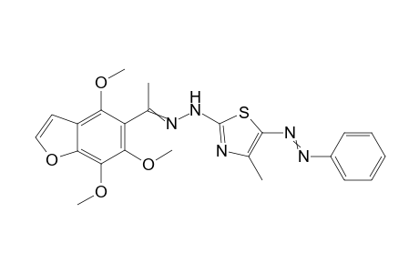 4-Methyl-5-(phenyldiazenyl)-2-(2-(1-(4,6,7-trimethoxybenzofuran-5-yl)ethylidene) hydrazinyl)thiazole