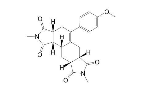 (3aR,6aS,9aR,10aR,10bS)-5-(4-methoxyphenyl)-2,8-dimethyl-3a,4,6,6a,10,10a-hexahydroisoindolo[5,6-e]isoindole-1,3,7,9(2H,8H,9aH,10bH)-tetraone
