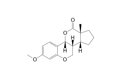 4N-Cyclopenta[4,5]pyrano[3,2-c][1]benzopyran-11(1H)-one, 2,3,3a,3b,9b,11a-hexahydro-7-methoxy-11a-methyl-, (3a.alpha.,3b.beta.,9b.beta.,11a.alpha.)-(.+-.)-