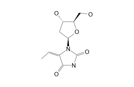 (E)-1-(2-DEOXY-BETA-D-ERYTHRO-PENTOFURANOSYL)-5-ETHYLIDENE-2,4-IMIDAZOLIDINEDIONE