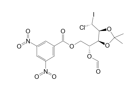 (5R)-5-Chloro-5-deoxy-1-O-(3,5-dinitrobenzoyl)-2-O-formyl-5-iodo-3,4-O-isopropylidene-D-arabinitol