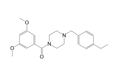 1-(3,5-dimethoxybenzoyl)-4-(4-ethylbenzyl)piperazine