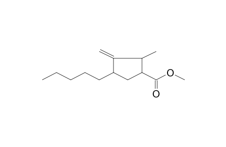 Cyclopentanecarboxylic acid, 3-methylene-2-methyl-4-pentyl-, methyl ester