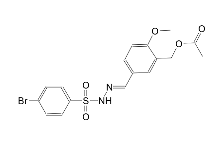 5-((E)-{[(4-bromophenyl)sulfonyl]hydrazono}methyl)-2-methoxybenzyl acetate