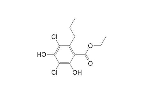 Ethyl 3,5-dichloro-2,4-dihydroxy-6-propylbenzoate