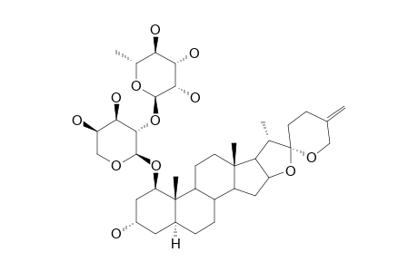 1-BETA-HYDROXYCRABBOGENIN-1-O-[O-ALPHA-L-RHAMNOPYRANOSYL-(1->2)-O-ALPHA-L-ARABINOPYRANOSIDE];5-ALPHA-SPIROST-25(27)-ENE-1-BETA,3-ALPHA-DIOL-1-[O-