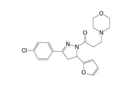 4-{3-[3-(4-chlorophenyl)-5-(2-furyl)-4,5-dihydro-1H-pyrazol-1-yl]-3-oxopropyl}morpholine