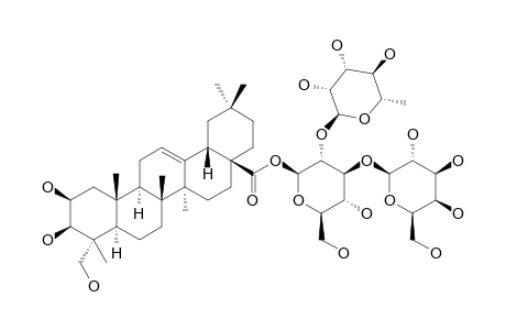 DESACYL-PERENNISOSIDE_II;BAYOGENIN_28-O-ALPHA-L-RHAMNOPYRANOSYL-(1->2)-[BETA-D-GALACTOPYRANOSYL-(1->3)]-BETA-D-GLUCOPYRANOSIDE