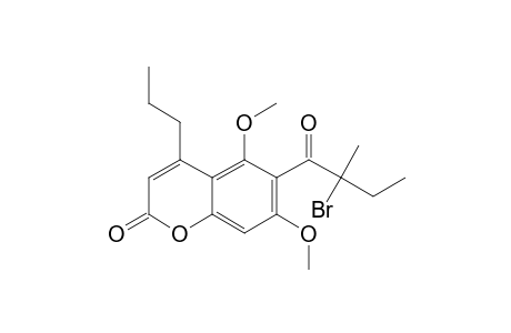 6-(2-BROMO-2-METHYLBUTANOYL)-5,7-DIMETHOXY-4-PROPYL-2H-CHROMEN-2-ONE