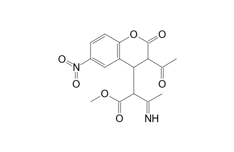 3-Acetyl-4-[2'-imino-1'-(methoxycarbonyl)propyl]-6-nitrochroman-2-one