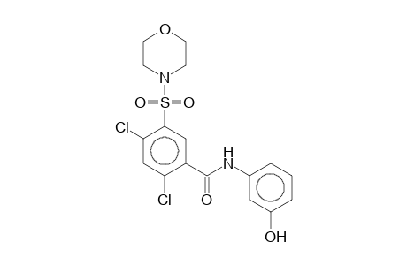 2,4-bis(chloranyl)-N-(3-hydroxyphenyl)-5-morpholin-4-ylsulfonyl-benzamide