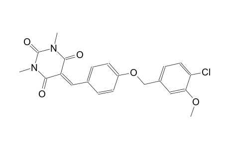 5-{4-[(4-chloro-3-methoxybenzyl)oxy]benzylidene}-1,3-dimethyl-2,4,6(1H,3H,5H)-pyrimidinetrione