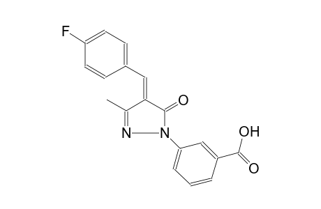 3-[(4E)-4-(4-fluorobenzylidene)-3-methyl-5-oxo-4,5-dihydro-1H-pyrazol-1-yl]benzoic acid