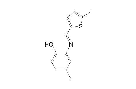 4-Methyl-2-([(E)-(5-methyl-2-thienyl)methylidene]amino)phenol