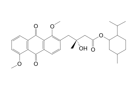 (-)-menthyl (3R)-4-(1',5'-dimethoxy-9',10'-anthraquinon-2'-yl)-3-hydroxy-3-methylbutanoate