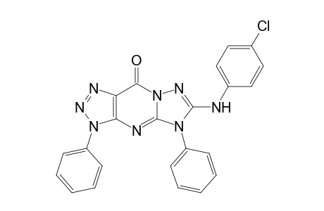 6-[(p-Chlorophenyl)amino]-3,5-dihydro-3,5-diphenyl-1,2,3-triazolo[4,5-d]-1,2,4-triazolo[1,5-a]pyrimidin-9-one
