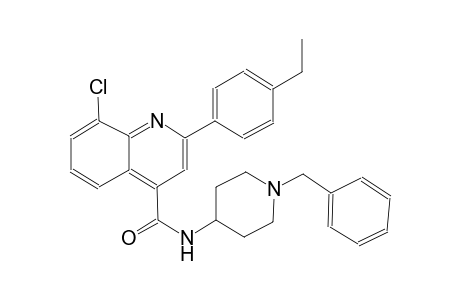 N-(1-benzyl-4-piperidinyl)-8-chloro-2-(4-ethylphenyl)-4-quinolinecarboxamide