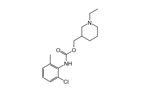 2-chloro-6-methylcarbanilic acid, (1-ethyl-2-piperidyl)methyl ester