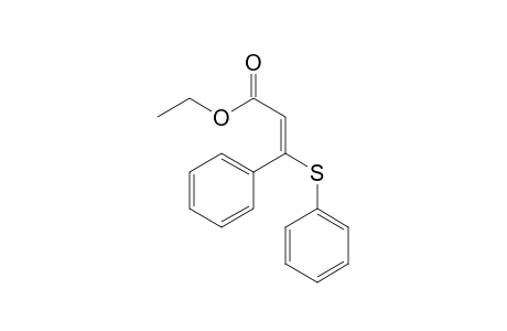 2-Propenoic acid, 3-phenyl-3-(phenylthio)-, ethyl ester