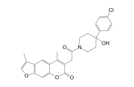 7H-furo[3,2-g][1]benzopyran-7-one, 6-[2-[4-(4-chlorophenyl)-4-hydroxy-1-piperidinyl]-2-oxoethyl]-3,5-dimethyl-