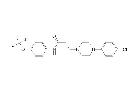 3-[4-(4-chlorophenyl)-1-piperazinyl]-N-[4-(trifluoromethoxy)phenyl]propanamide
