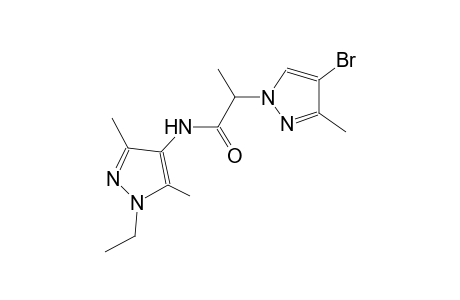 2-(4-bromo-3-methyl-1H-pyrazol-1-yl)-N-(1-ethyl-3,5-dimethyl-1H-pyrazol-4-yl)propanamide