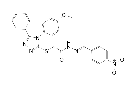 2-{[4-(4-methoxyphenyl)-5-phenyl-4H-1,2,4-triazol-3-yl]sulfanyl}-N'-[(E)-(4-nitrophenyl)methylidene]acetohydrazide
