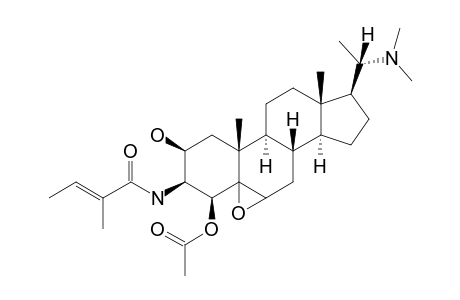 SALIGNARINE-A;(20S)-2-BETA-HYDROXY-4-BETA-ACETOXY-5-ALPHA,6-ALPHA-EPOXY-20-(DIMETHYLAMINO)-3-BETA-(TIGLOYLAMINO)-PREGNANE