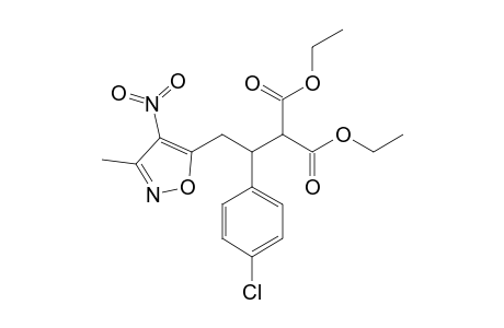 ETHYL-2-CARBETHOXY-3-(4-CHLOROPHENYL)-4-(3-METHYL-4-NITROISOXAZOL-5-YL)-BUTYRATE