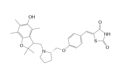 5-[4-[N-[(3R/S)-2,3-Dihydro-5-hydroxy-2,2,4,6,7-pentamethylbenzofuran-3-ylmethyl)-(2S)-pyrrolidin-2-ylmethoxy]phenylmethylene]thiazolidine-2,4-dione