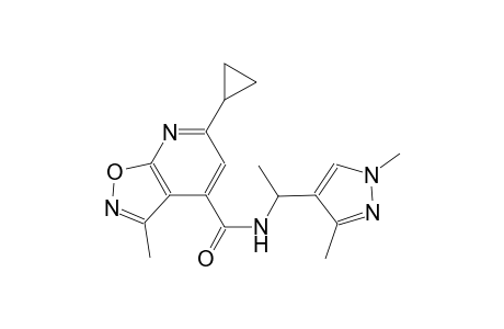 isoxazolo[5,4-b]pyridine-4-carboxamide, 6-cyclopropyl-N-[1-(1,3-dimethyl-1H-pyrazol-4-yl)ethyl]-3-methyl-