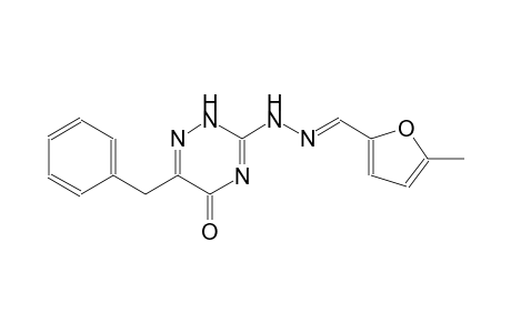 2-furancarboxaldehyde, 5-methyl-, [2,5-dihydro-5-oxo-6-(phenylmethyl)-1,2,4-triazin-3-yl]hydrazone