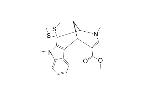 5-(METHOXYCARBONYL)-3,11-DIMETHYL-1,1-[BIS-(METHYLTHIO)]-1,2,3,6-TETRAHYDRO-2,6-METHANOAZOCINO-[4,5-B]-INDOLE