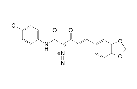 (E)-5-(benzo[d][1,3]dioxol-5-yl)-N-(4-chlorophenyl)-2-diazo-3-oxopent-4-enamide