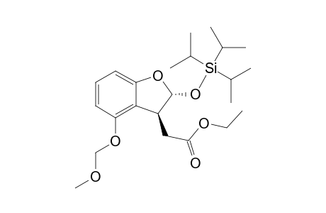 Ethyl (trans)-2,3-dihydro-4-(methoxymethyoxy)-2-[tris(1'-methylethyl)silyloxy]-benzofuran-3-acetate