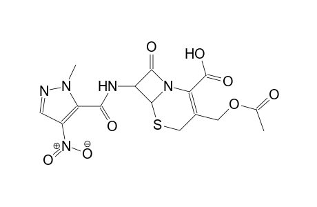 3-[(acetyloxy)methyl]-7-{[(1-methyl-4-nitro-1H-pyrazol-5-yl)carbonyl]amino}-8-oxo-5-thia-1-azabicyclo[4.2.0]oct-2-ene-2-carboxylic acid